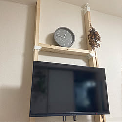 ツーバイ材/ラブリコ ２×４/ラブリコで壁掛けテレビ/ラブリコ/ラブリコでDIY...などのインテリア実例 - 2021-07-31 23:31:31