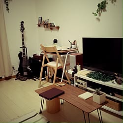 部屋全体/フェイクグリーン/楽器/無印良品/観葉植物...などのインテリア実例 - 2013-11-10 17:17:57