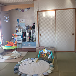 子供部屋&キッズスペース/ダイソー/100均/リメイクシート/和室をキッズスペースに...などのインテリア実例 - 2020-01-24 14:03:21