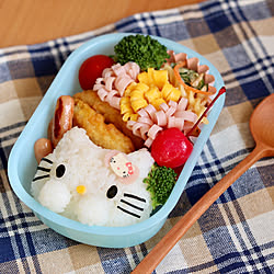 キティちゃん/キャラ弁/お弁当グッズ/お弁当/暮らしの一コマ...などのインテリア実例 - 2021-10-15 13:33:31