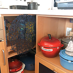 鍋収納/ルクルーゼ収納/lecreuset/木のぬくもり/STAUB...などのインテリア実例 - 2020-09-23 17:04:28