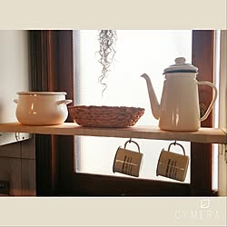 棚/お気に入り/カフェ風/いいね&フォローありがとうございます☆/ホーロー...などのインテリア実例 - 2016-11-23 11:51:58