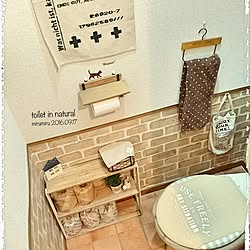 バス/トイレ/100均/セリアの雑貨/セリア/トイレふたカバー...などのインテリア実例 - 2016-09-17 20:04:57