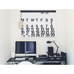 机/PCデスク周り/workspace/iMac/stendig calendar...などのインテリア実例 - 2016-05-18 10:54:48