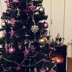 クリスマス/クリスマスツリー/クリスマスディスプレイ/リビング/暖炉型ファンヒーター...などのインテリア実例 - 2015-12-03 21:02:19