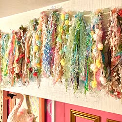 玄関/入り口/マカロンカラー/ハンドメイド/タッセルガーランド/神奈川県民...などのインテリア実例 - 2016-12-07 21:23:06