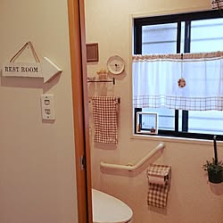 バス/トイレ/300*shop/rest room/セリア いろいろ/チェックが好き...などのインテリア実例 - 2014-09-02 16:33:42