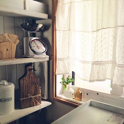 キッチン/Keitanのコースター/rooku瓶/窓枠DIY/DIY棚...などのインテリア実例 - 2014-07-30 14:39:56