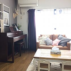 リビング/賃貸/電子ピアノ/壁紙屋本舗/IKEA...などのインテリア実例 - 2016-09-04 21:14:23