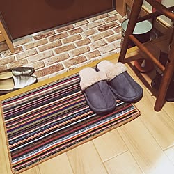 玄関/入り口/玄関マット＆スリッパ/玄関マット/キャンドゥ/狭い部屋...などのインテリア実例 - 2016-10-25 01:39:12