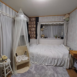 ベッド周り/寝室/腰壁DIY/壁紙屋本舗のインテリア実例 - 2021-01-11 02:33:02