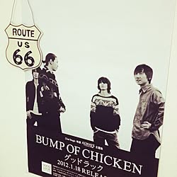 壁/天井/ポスター/BUMP OF CHICKEN/ナンバープレート/モノトーンのインテリア実例 - 2014-04-26 23:10:06