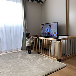 テレビ/ベビーサークル/子どもと暮らす/赤ちゃんと暮らす/無印良品...などのインテリア実例 - 2021-01-20 12:14:53