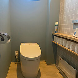 トイレの壁紙/水色トイレ/アンティーク/北欧/バス/トイレのインテリア実例 - 2020-04-06 02:37:16
