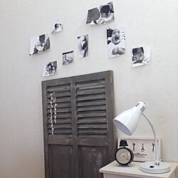 壁/天井/寝室/パーテーション/白黒/写真...などのインテリア実例 - 2014-04-03 19:45:34