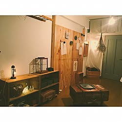 部屋全体/りんご箱/ラダー/DIY/古道具...などのインテリア実例 - 2017-03-12 22:13:08