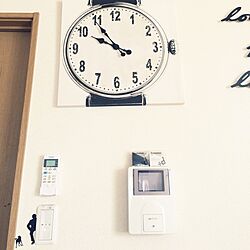 壁/天井/白黒/モノトーン/ウォールアート/Francfrancの時計のインテリア実例 - 2015-02-10 09:55:35