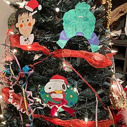 ニトリ/クリスマスツリー180cm/手作り/クリスマス/100均...などのインテリア実例 - 2021-12-25 19:48:24