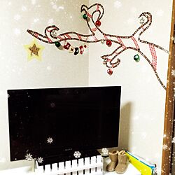 壁/天井/クリスマス/マスキングテープ/セリアのインテリア実例 - 2015-11-26 17:31:14