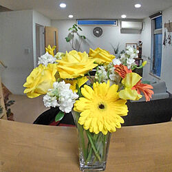リビング/お花を飾る/お花のある暮らし/花瓶のお花/お花...などのインテリア実例 - 2021-03-21 18:13:28