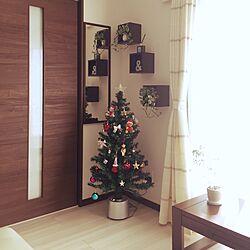 リビング/クリスマスツリー/無印良品 壁に付けられる家具/クリスマスのインテリア実例 - 2016-11-09 10:03:08