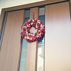 玄関/入り口/クリスマスリース/シンプルのインテリア実例 - 2014-11-27 15:02:58