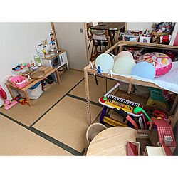 棚/おもちゃ収納/子供部屋/小さなお部屋/コメントありがとうございます♡...などのインテリア実例 - 2024-04-02 12:55:41