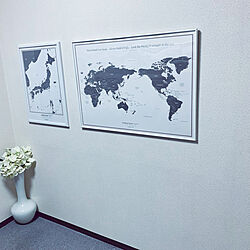 ポスターフレーム/ポスター/世界地図ポスター/世界地図/日本地図ポスター...などのインテリア実例 - 2022-02-20 10:54:37