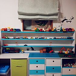 リビング/DIY/おもちゃ収納/トミカ収納/カラーボックス...などのインテリア実例 - 2017-06-04 20:19:31
