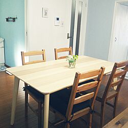 部屋全体/IKEA/切花/ダイニングテーブル/中古住宅のインテリア実例 - 2017-05-22 16:32:55