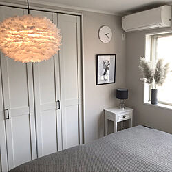 パンパスグラス/寝室/Nordic interior/DIY/ホワイトインテリア...などのインテリア実例 - 2021-01-09 11:03:07