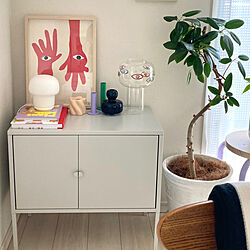 棚/IKEA/絵のある暮らし/marimekko/観葉植物のある部屋...などのインテリア実例 - 2024-03-01 09:25:32