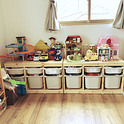 おもちゃ収納/IKEAの棚/北欧/部屋全体のインテリア実例 - 2022-06-23 06:38:01