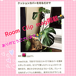 いつもいいねありがとうございます♡/運営チームの皆さまに感謝/RoomClip mag 掲載/ジュート素材/モンステラ♡...などのインテリア実例 - 2020-06-11 22:39:35