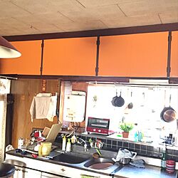 キッチン/昭和の家/黒板塗料/DIY/レトロ...などのインテリア実例 - 2016-11-06 20:02:48