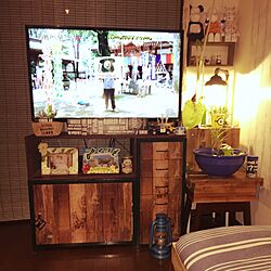 リビング/IKEAリメイク/DIY/100均/テレビ台 DIY...などのインテリア実例 - 2016-07-05 00:29:38