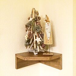 棚/クリスマスツリー/ツリー/サンタ/飾り棚DIY...などのインテリア実例 - 2015-11-30 21:01:08