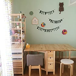 ベッド周り/女の子の部屋/刺繍枠/ファブリックパネル/IKEA...などのインテリア実例 - 2017-06-16 17:36:09