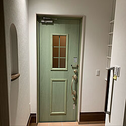 緑の玄関ドア/玄関/入り口のインテリア実例 - 2020-05-13 00:44:25
