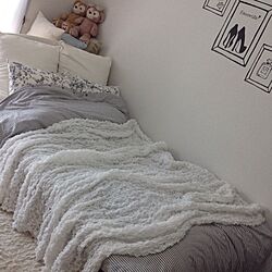 ベッド周り/IKEA/一人暮らし/布団カバーのインテリア実例 - 2014-08-22 14:45:00