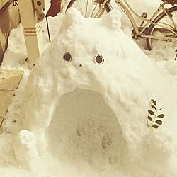 玄関/入り口/雪/雪だるま/ハンドメイド/白...などのインテリア実例 - 2015-08-01 00:14:51