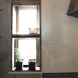 キッチン/小窓/DIY/カゴ/リメイクシート...などのインテリア実例 - 2017-03-06 10:51:36