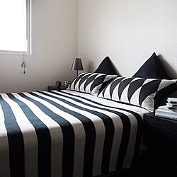 ベッド周り/IKEA/白黒のインテリア実例 - 2013-08-30 22:07:38