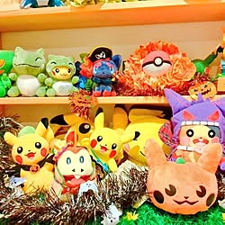 玄関/入り口/ハロウィン/ぬいぐるみ好き/ピカチュウ/ポケモン好き...などのインテリア実例 - 2023-10-12 12:53:40