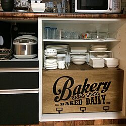 キッチン/DIY/食器棚リメイク/ステッカーのインテリア実例 - 2016-12-14 18:10:40