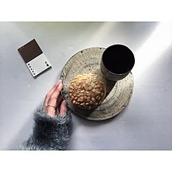 机/朝ごはん/カレーパン/器/作家もの...などのインテリア実例 - 2016-11-16 19:11:46