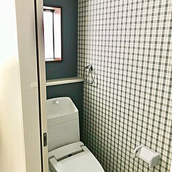 2階のトイレ/チェック柄/バス/トイレのインテリア実例 - 2022-01-01 14:16:13