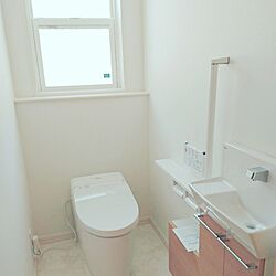 バス/トイレ/初投稿/白×木が好き♪/TOTOトイレのインテリア実例 - 2017-07-02 22:03:39