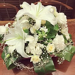 机/花束/結婚記念日に旦那様から♡/ウォールナット/木製ブラインド...などのインテリア実例 - 2017-07-12 16:21:43