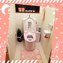 バス/トイレ/トイトレ用に可愛いトイレに♪/ダイソー/雑貨/100均...などのインテリア実例 - 2016-07-09 23:19:23